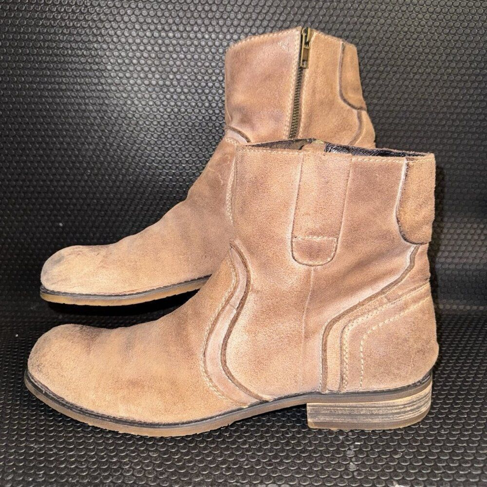 Bed Stu Men's Brown Tan Cowboy Western Casual Ankle Leather Boots Size 12